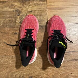 Woman’s HOKA Clifton 9 Size 9.5B Raspberry Strawberry Robust Athletic Sneakers
